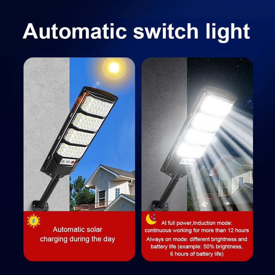 2025 New Solar Lights Outdoor Waterproof Solar Spotlight with Remote Control and Remote Sensing Household Solar Street Lights