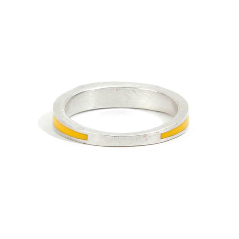 SEWNSWEN SEWN SWEN SILVER HAMMERED EPOXY RING
