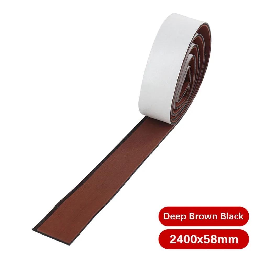 58x2400x5mm Single Strip Imitated Teak Yacht Boat Deck Mat Flooring Brown Anti Skid Mat Pad EVA Foam Marine Boating Accessories