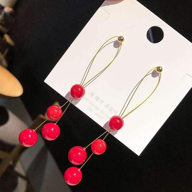 Элегантные корейские серьги-пусеты с кисточками из жемчуга Дондэмун - игла из серебра 925 пробы, дизайн с сохранением цвета для женщин