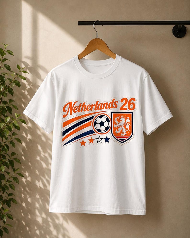 Retro Netherlands Soccer Cup T-Shirt, 90s World Cup 2026 Team Graphic Tee