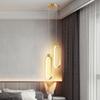 Современная минималистичная светодиодная подвесная люстра для спальни, ресторана, гостиной, золотая, черная, подвесной светильник, декор, люстра