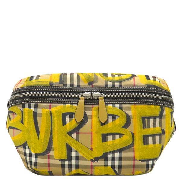 BURBERRY 4074214 Graffiti print vintage checkWaist bag Nylon/leather Array