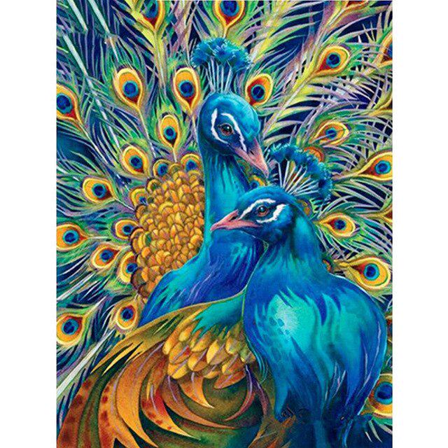 Павлин DIY 5D алмазная живопись вышивка крестиком полный круглый Смола Алмазная вышивка Стразы Мозаика Рождественский подарок домашний декор