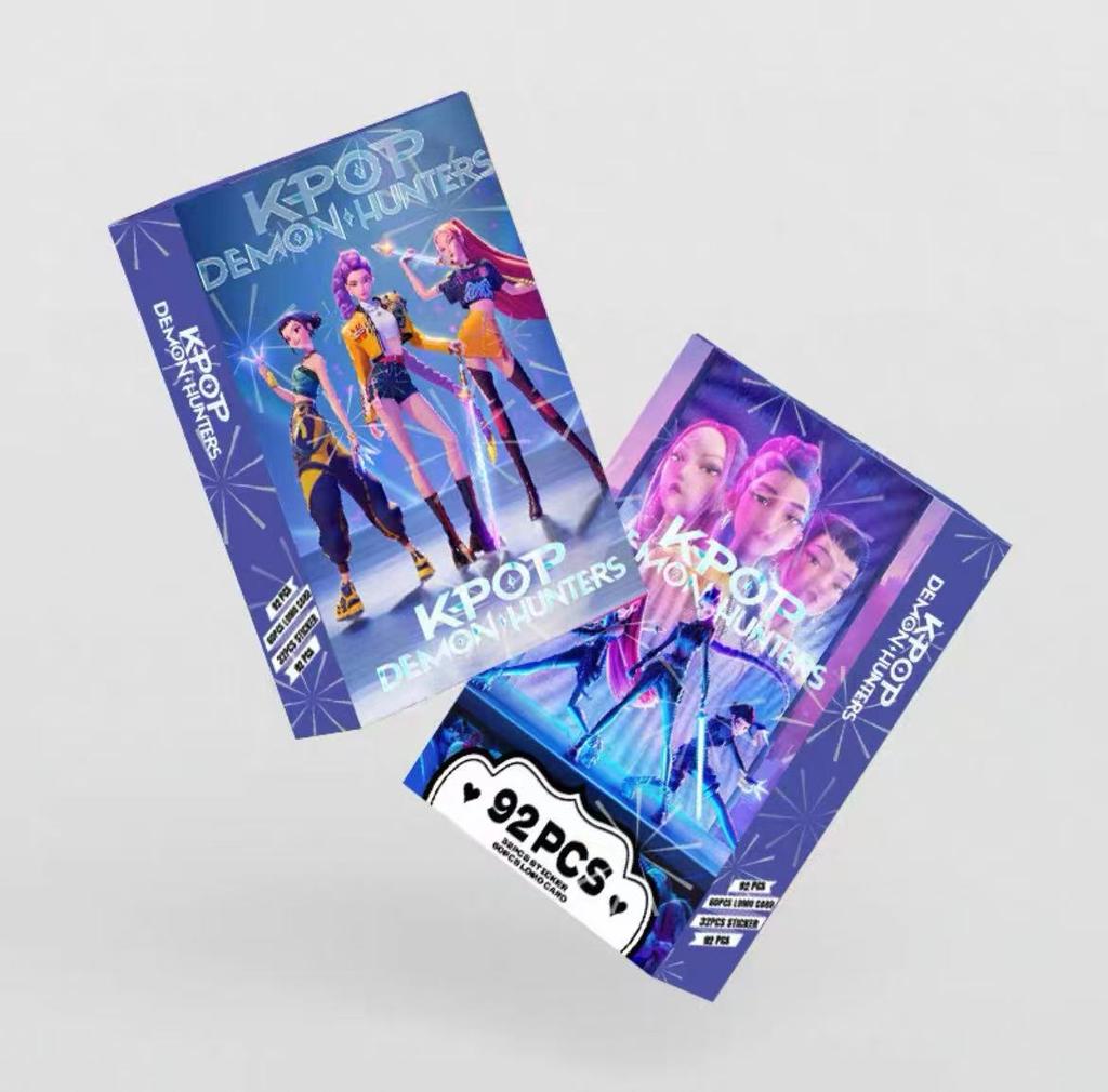Набор из 30 шт. Kpop Demon Hunter Derpy Tiger лазерных карточек для мальчиков и девочек, мультяшные аниме коллекционные карточки, модные подарки для студентов