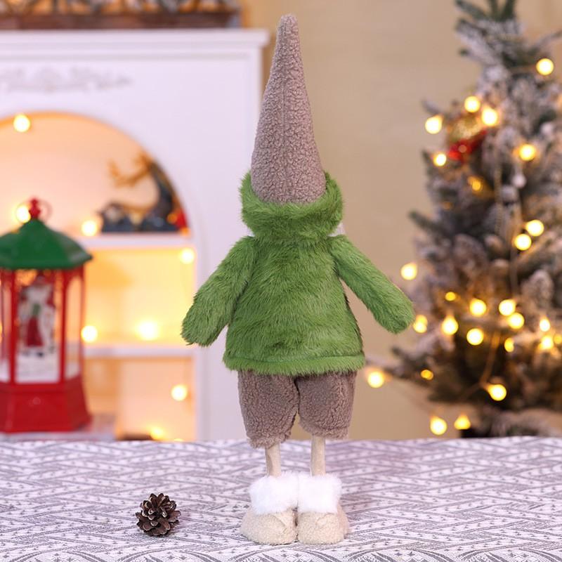 Christmas Decorative Plush Figurine Santa Snowman Reindeer Home Hotel Window Display Festive Seasonal Ornament