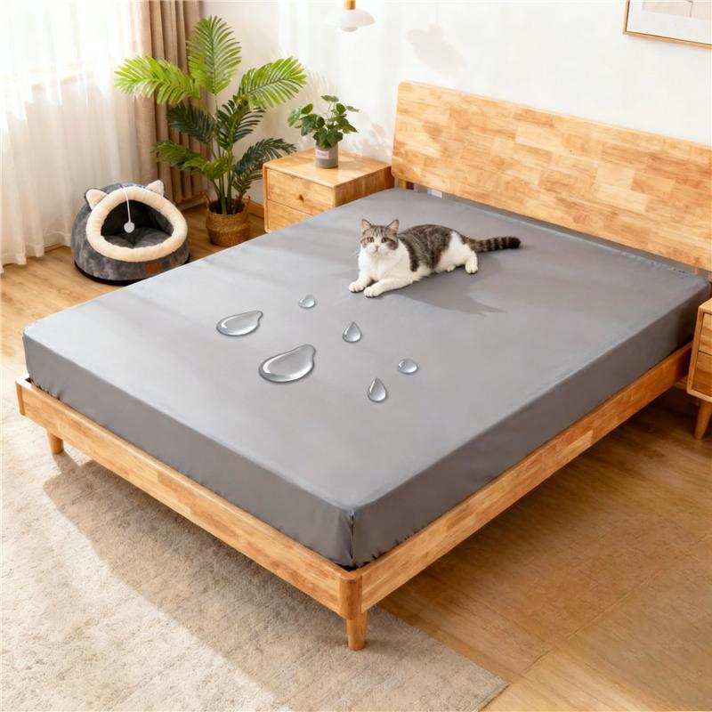2027 Fashion Waterproof Mattress Cover Quilted Fitted Sheet 140*200 160*200 Mattress Protector Solid Color Bed Cover