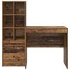 Desk with Drawers 2 pcs Reclaimed Wood Look