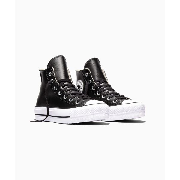 Converse Chuck Taylor All Star Lift High Черные женские кроссовки Белые 561675C