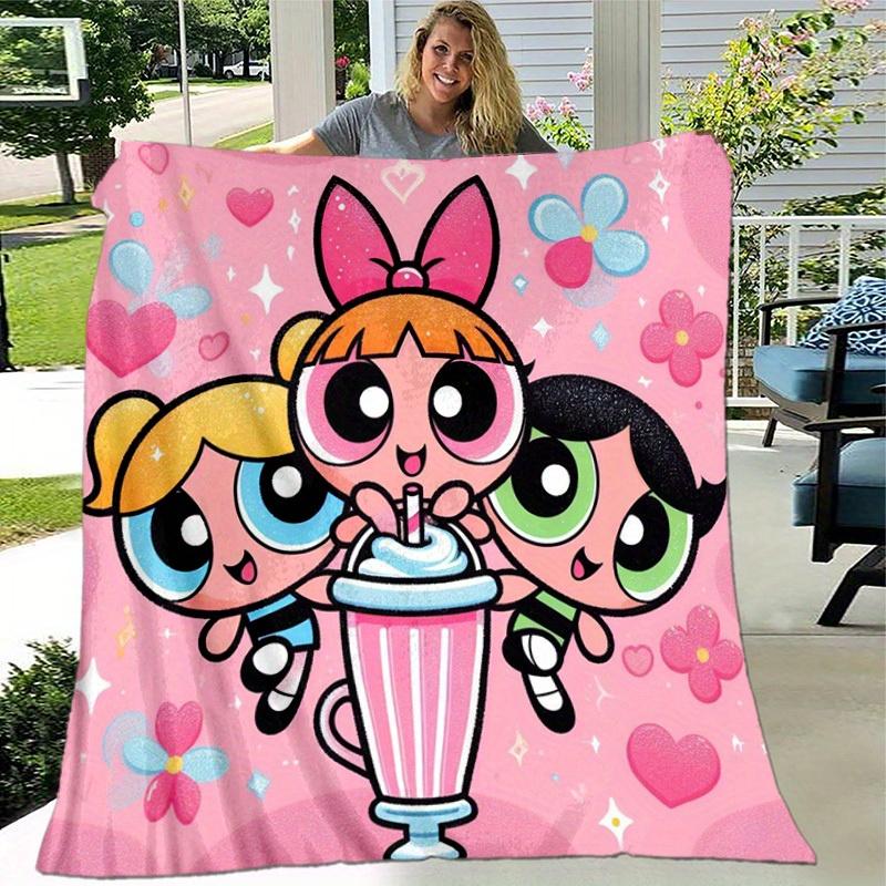 1pcPowerpuff Plush Blanket - Soft and Comfortable for All Seasons, Perfect