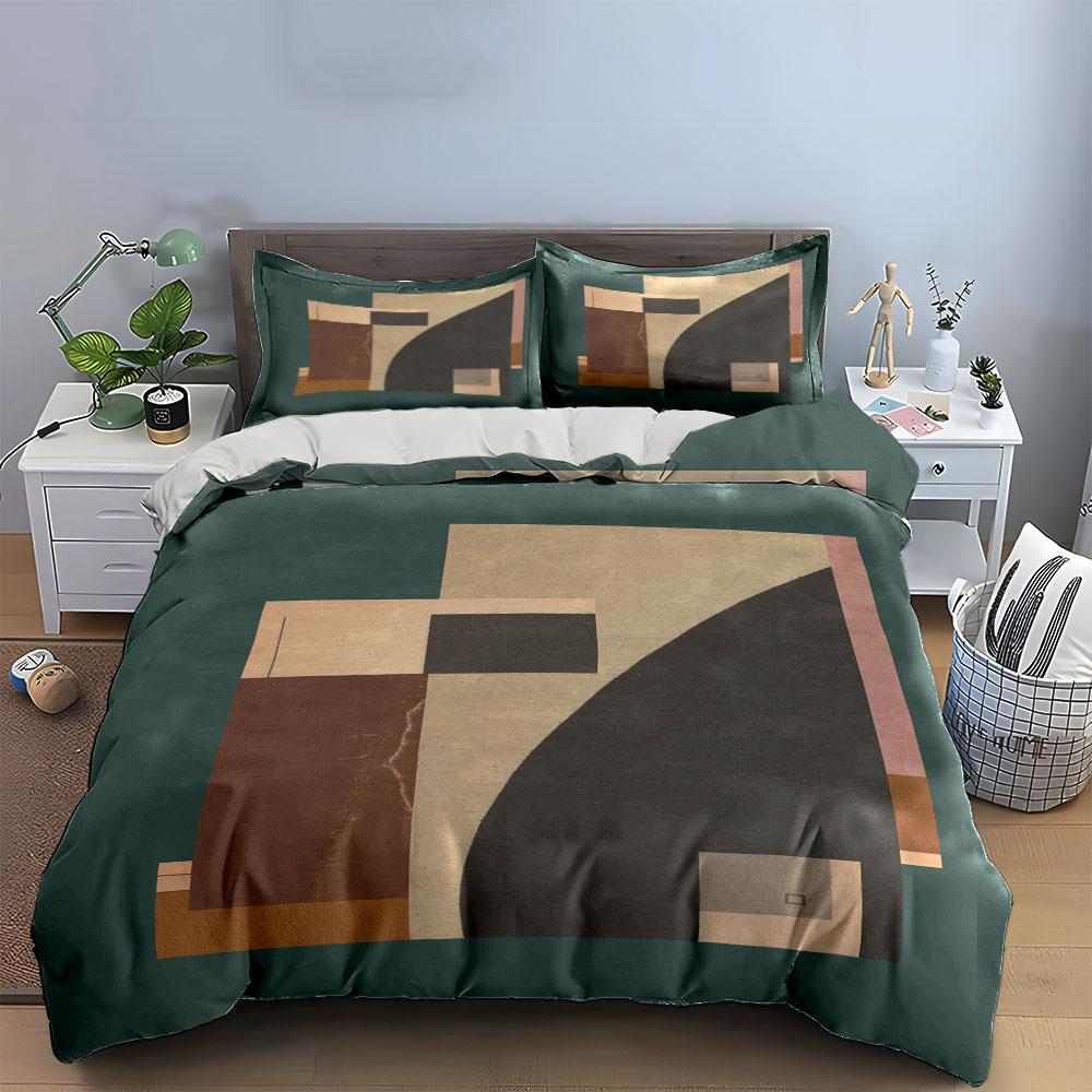 Geometric shapes and blocks. Bedding sets Duvet cover sets Duvet covers Pillowcases(1*Duvet Cover 2*Pillowcases without duvet insert)