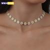 K-pop Цветок Маргаритка Цепочка на Ключицу Ожерелье для Женщин Свадьба Лето Милое Короткий Чокер Модная Бижутерия Подарок Y2K Аксессуары