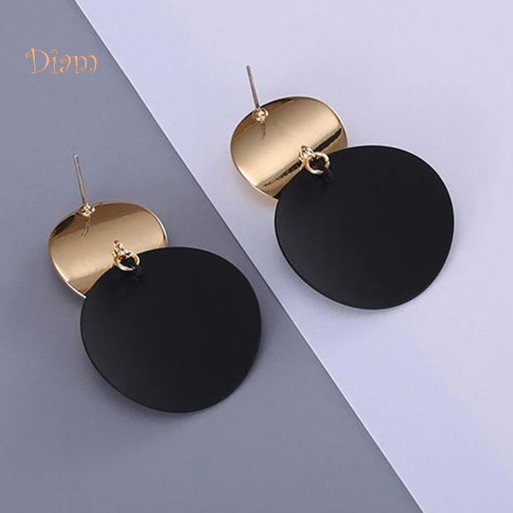 Ювелирные изделия с бриллиантами, женские шикарные нерегулярные серьги-гвоздики в форме диска, матовые серьги-гвоздики для вечеринки, дня рождения