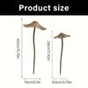2PCS Stylish Mushroom Shape Garden Stake Antique Iron Art Ground Stake Weather Resistant Decoration For Outdoor Space
