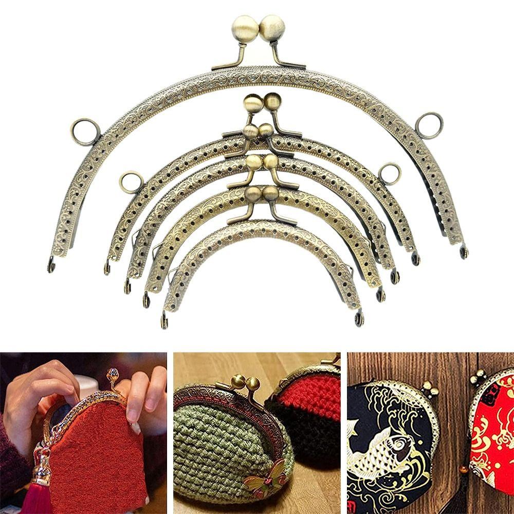 Винтажная застежка для кошелька, рамка для сумки, фурнитура для кошелька, мини-сумка, застежка-поцелуй, замок, сделай сам, ремесло