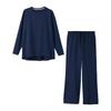 Venex Standard Recovery General Medical Long Sleeve Boat Neck and Flared Pants Size L Women's Dry+ Wear, Device, T-Shirt Set, Navy,