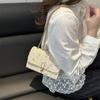 This Year's Popular Small Bag Women's 2025 Summer New Trendy Fashion Shoulder Messenger Bag Internet Celebrity Lace Straw Small Square Bag