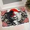 1pc Japanese Koi Carp & Cherry Blossom Floor Mat Suitable for Bathroom, Kitchen, Bedroom - Non-Slip Absorbent Rug with Koi Fish, Red Sun, Ocean Wave,