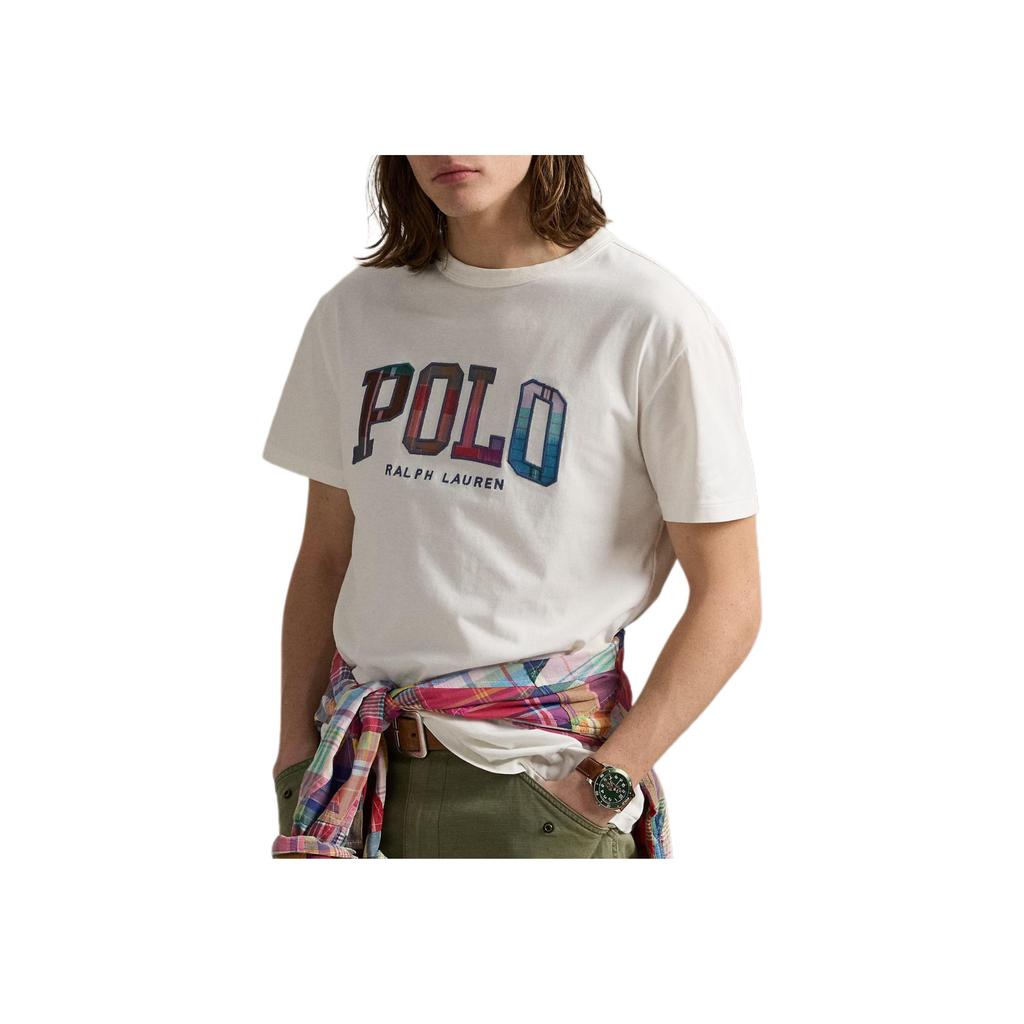 Polo Ralph Lauren SS25 Crew Neck Logo Patch Embroidered Short Sleeve T-Shirt Men Tops White 710964480-001