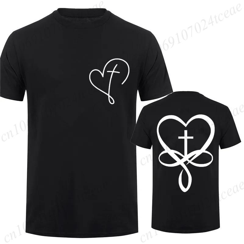 Женские/Мужские футболки с христианской верой Есть сила в имени Иисуса Графические футболки Унисекс Крест Вера Графические футболки