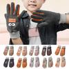 Kids Winter Gloves Windproof Cartoon Ski Gloves with Elastic Cuffs Cold Weather Warm Gloves for