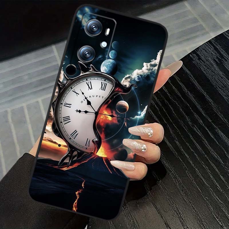 Винтажная иллюстрация компаса Для OPPO Reno 5 6 7 A96 A40 A58 Realme GT A74 A78 Neo2 A74 A78 Find X5 X3 X7 X8 Черный Чехол для Телефона