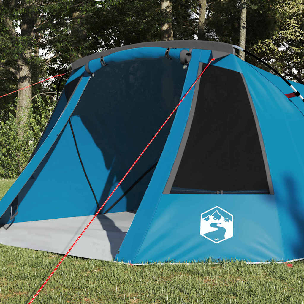 Tunnel Tent for 3 Persons Blue and Gray 328 x 228 x 115 cm