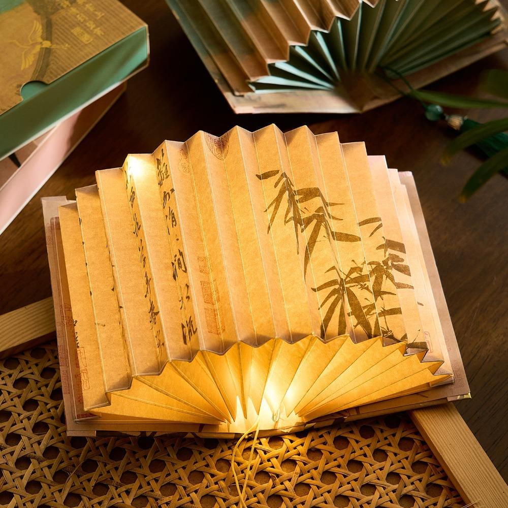 Каллиграфия DIY Книжная Лампа Веерная Художественная Книжная Лампа Украшение Складная Книжная Лампа Главная