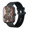 Montre Connectée Cadran Noir 2 Bracelets Silicone Noir Et Kaki Inwatch Ii Black Iconic