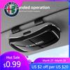 For Alfa Romeo Car Sun Visor Glasses Case Car Sunglasses Storage Box For Alfa Romeo 156 159 147 4C 8C 166 Giulia Giulietta Mito 