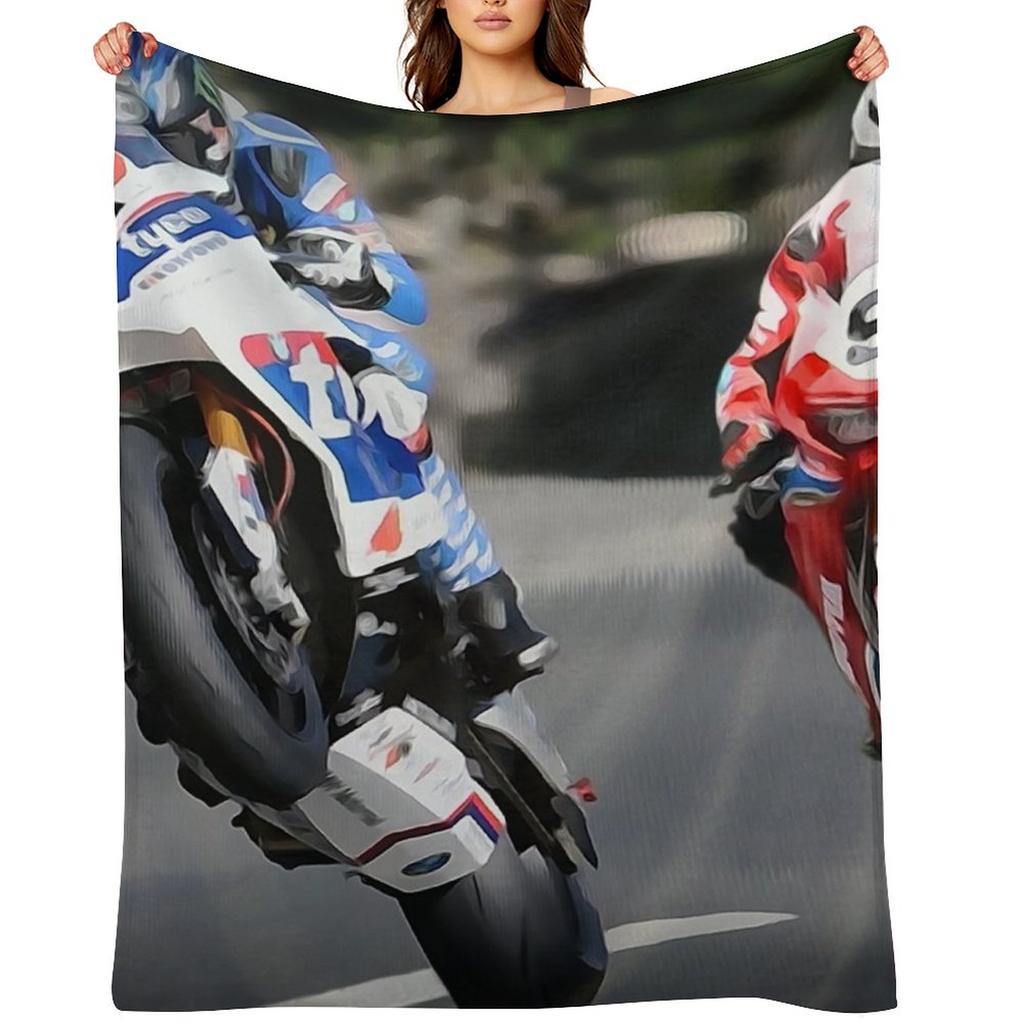 Isle of Man TT Intensity Throw Blanket Flannels warm for winter blankets and throws Tourist Blankets