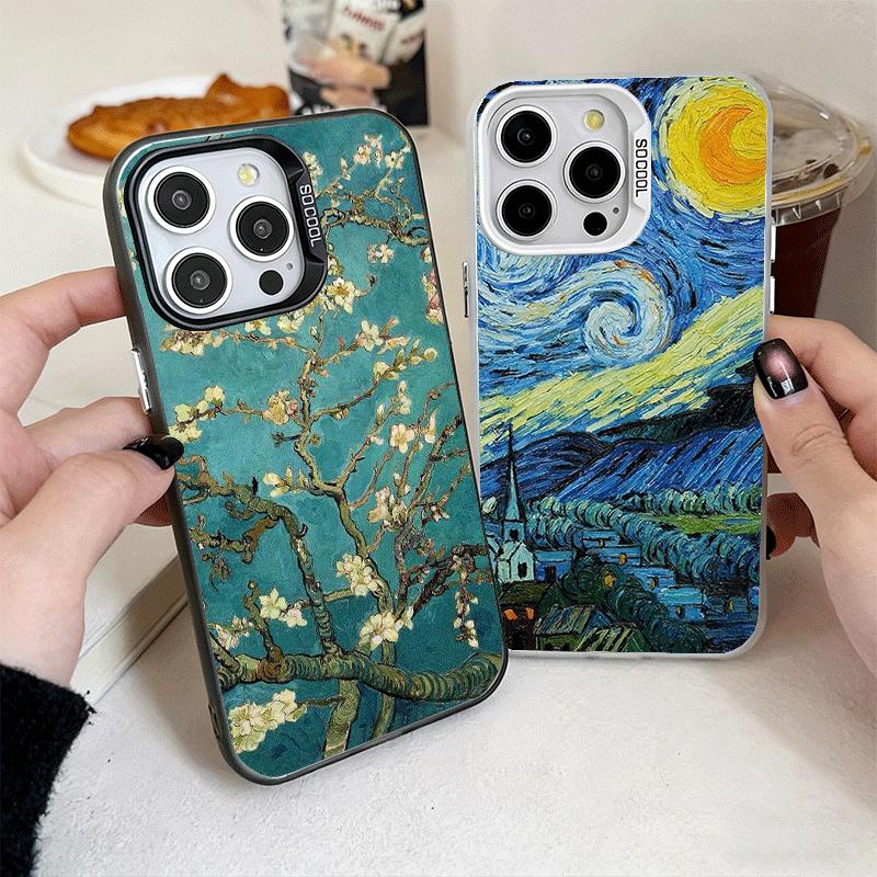 Эстетика масляной живописи Ван Гога Мягкий чехол для телефона для iPhone 15 16 17 Pro Max 17Air 16E 14 Plus 13 12 Mini Ударопрочная задняя крышка