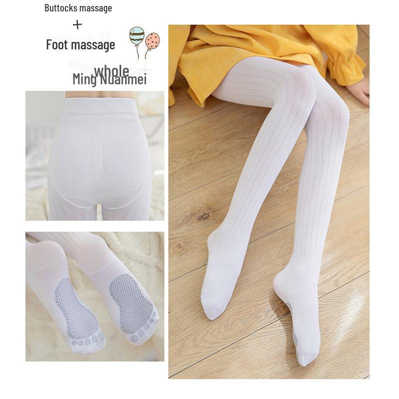 Spring & Autumn Cotton Striped Children's Dance Socks - No Pilling, High Elasticity, Durable Bottoming Socks