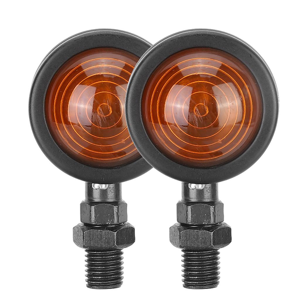 Pair of Turn Signal Indicator Light Black Yellow Steering Lamp Fits for Honda(Small Size)