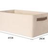 Cotton Linen Storage Basket Clothes Pants Socks Underwear Foldable Dustproof Organizer Box 47x28x20cm