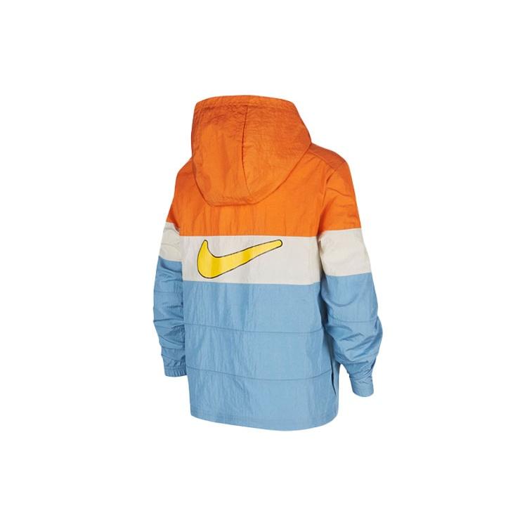 (GS) Nike Kids Athleisure Casual Sports Colorblock Pullover Jacket Boy Orange Kids' DO7144-847
