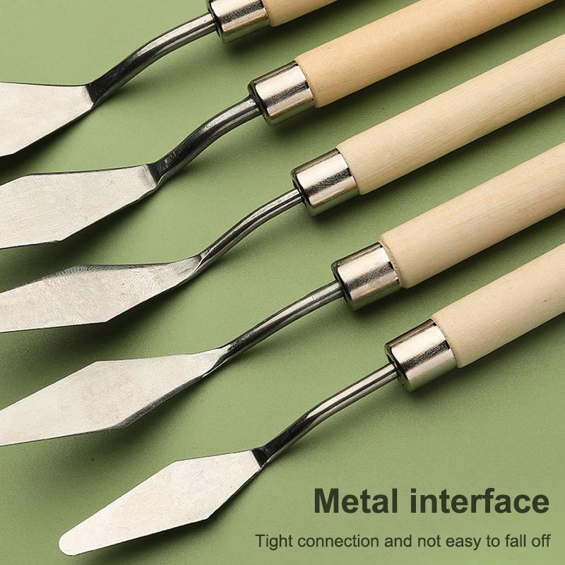 7 шт./набор Ножи для масляной живописи из нержавеющей стали Художественные шпатели Палитровый нож Нож для смешивания масляной краски Скребок Художественные инструменты