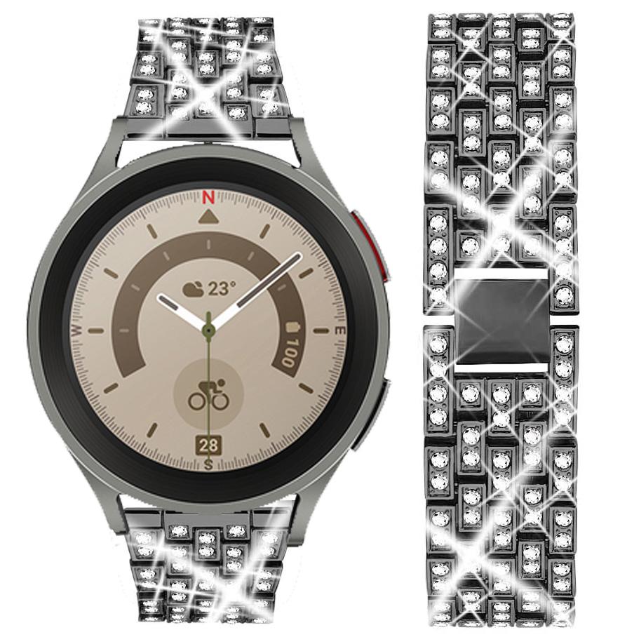 Алмазный ремешок для Samsung Galaxy Watch 7/FE/6/5/pro/4/Classic/3/active 2 Металлический браслет Huawei GT/2/3 pro 6 5 4 20мм 22мм ремешок