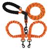 New 13-color One-to-two Double-headed Pet Leash Anti-winding Telescopic Elastic Nylon Leash