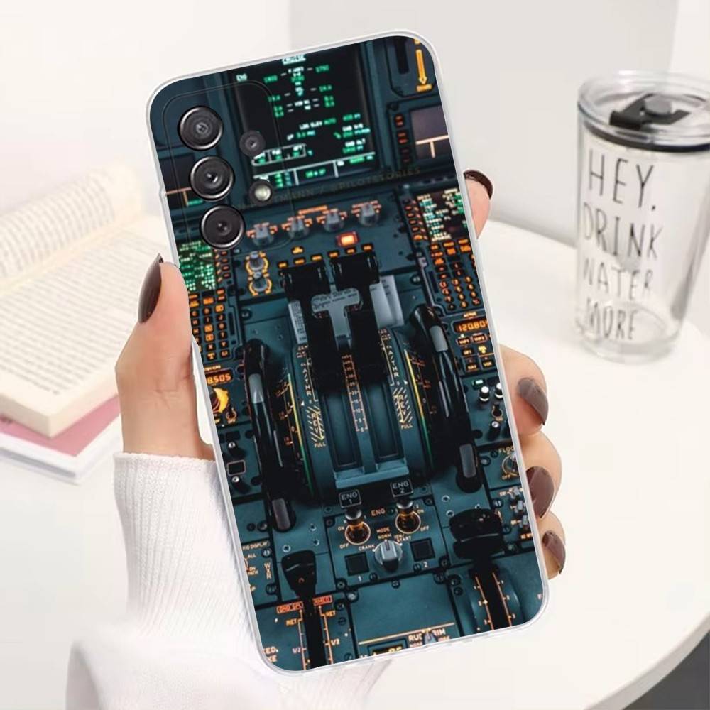 Авиационный прибор для Samsung A30,71,51,S9,10,20,Ultra,S22,23,21,Plus,FE,Lite, Прозрачный, Силиконовый чехол