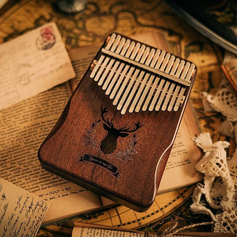 Деревянная калимба 17 клавиш музыкальная клавиатура для посвященных 21 клавиша калимба звуковая терапия портативные профессиональные инструменты пальчиковое пианино детский подарок