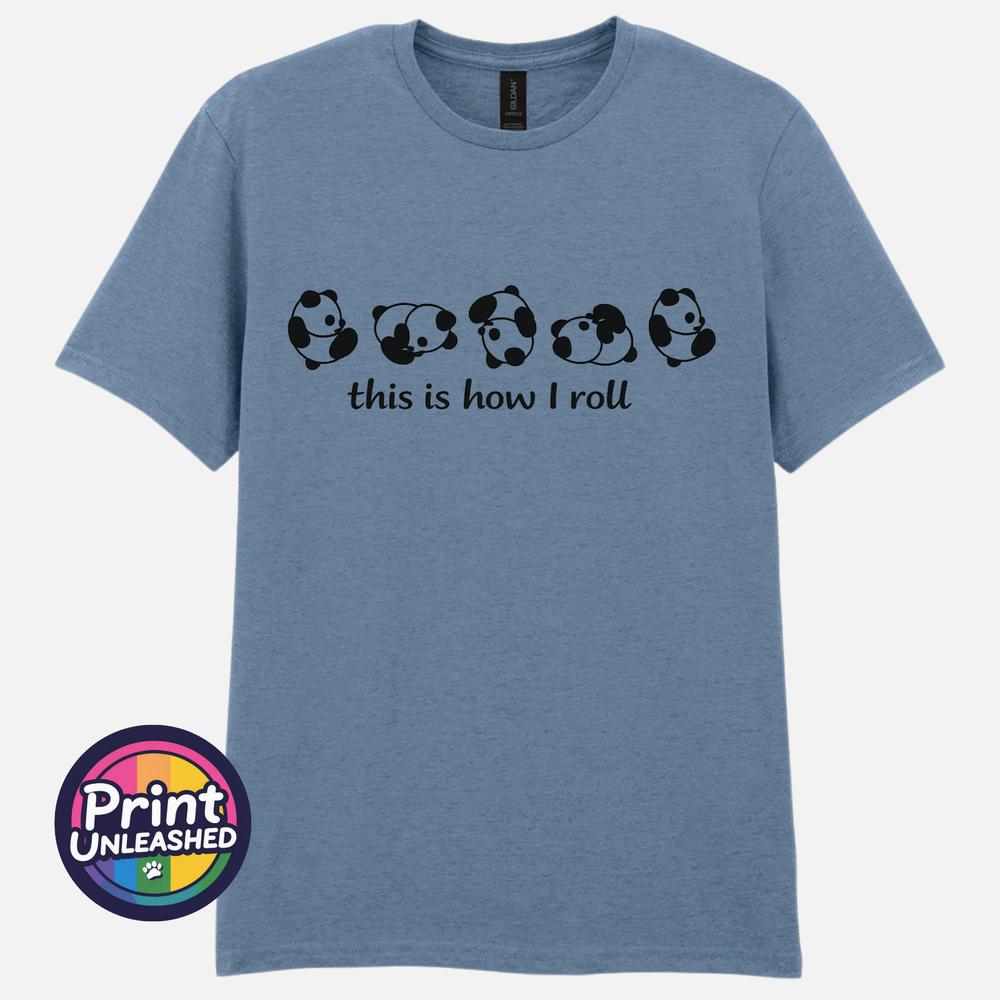Funny Panda TShirt This Is How I Roll Cute Humour Slogan Tee Unisex S2XL