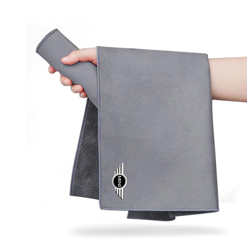 Полотенце из микрофибры для чистки автомобиля, утолщенная мягкая сушильная ткань, полотенца для мытья кузова автомобиля для MINI Cooper One JCW Clubman Countryman R55 R56 F55 F56 R57 R58 R59