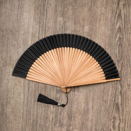 Бамбуковый ручной складной вентилятор, китайский винтажный легкий вентилятор с изысканными кисточками для фестиваля танцевальной музыки, свадебной церкви