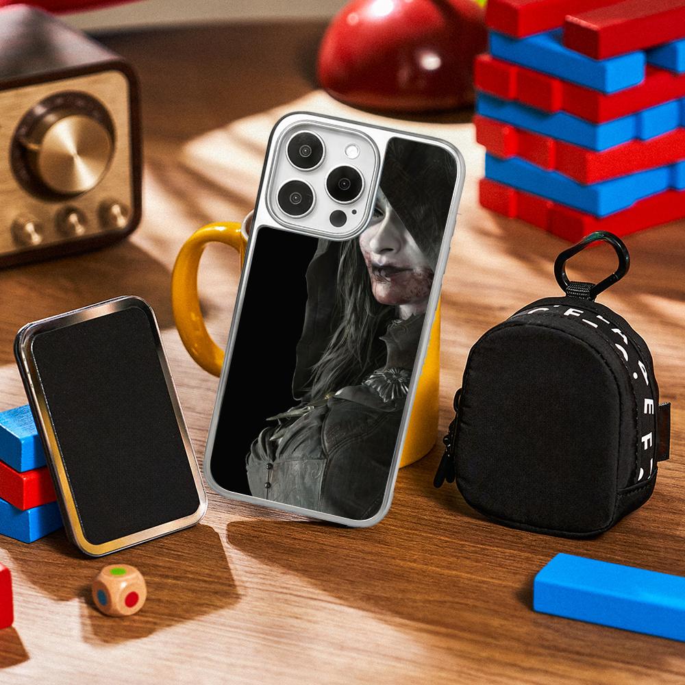 Pop ins thriller evil daughter poster Phone Case for iPhone 16 15 14 13 12 11 Pro Max Sheepskin Silver-edged protective case