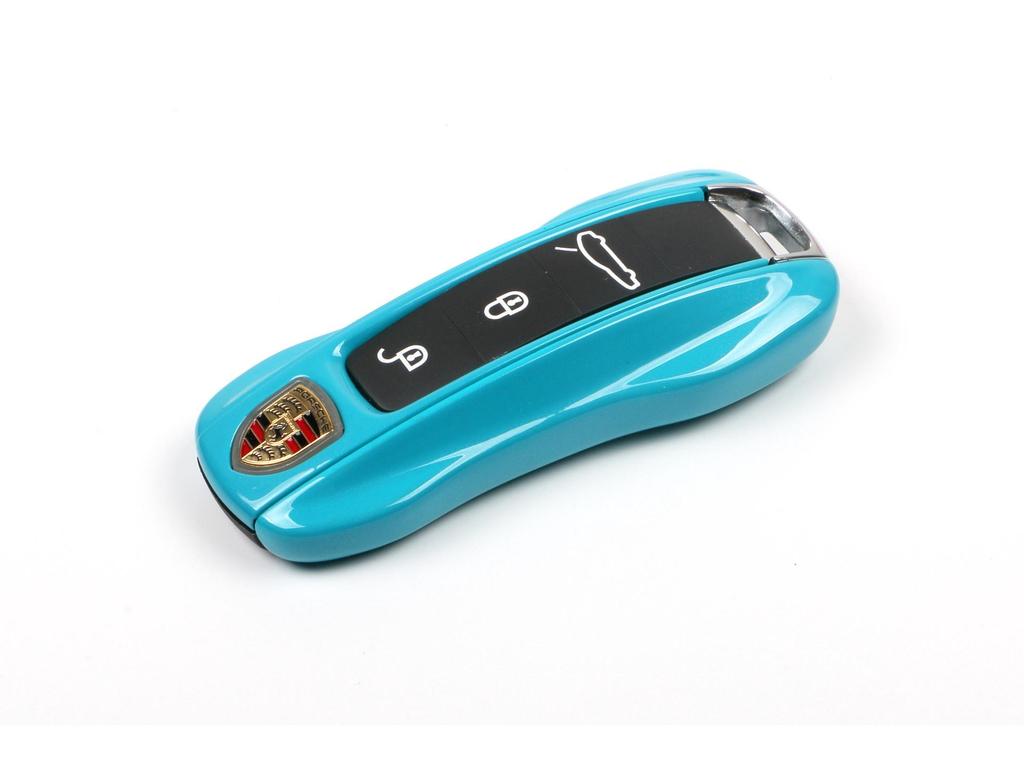 Корпус ключа Porsche Miami Blue для Cayenne, Macan, 911, Panamera, 718, Taycan