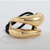 Geometric Metal Hair Tie, Alloy Elastic Ponytail Holder for Women, Minimalist Square Hair Ring for Daily Commuting Use