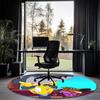 Zig & Sharko Printed Round Rug Carpet Chair Rug Area Rug Entryway Doormats,for Office Chair Living Room Bedroom Kitchen Room.