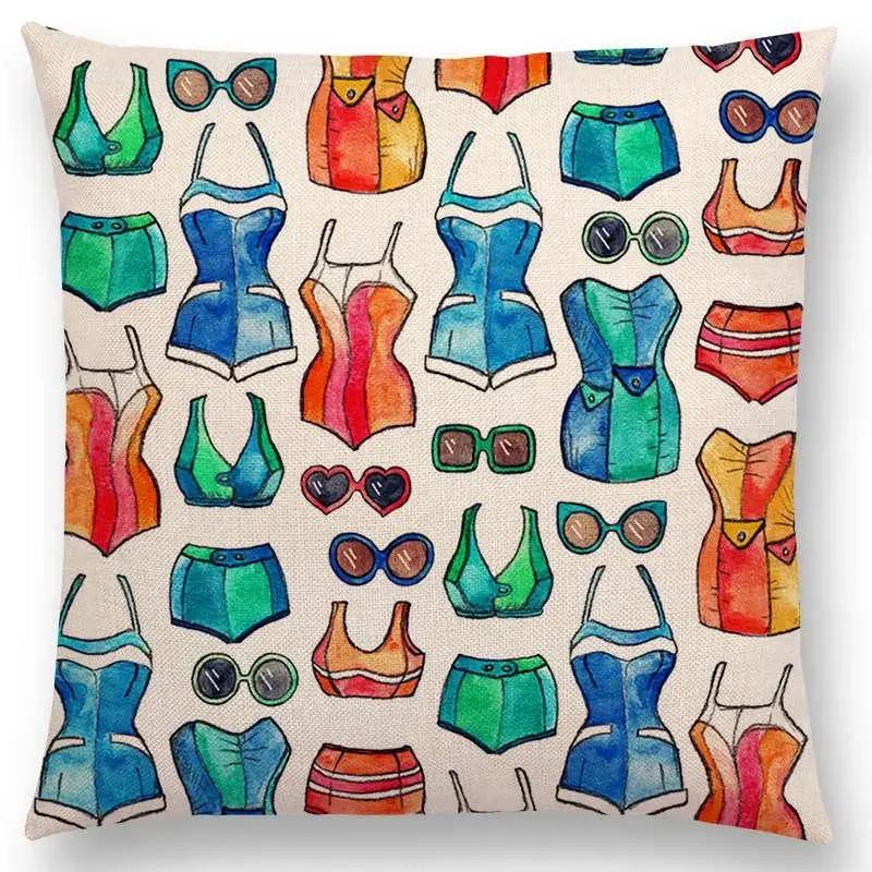 Новый Милый Рождественский Подарок Фрукты Тыква Мороженое Интересное Искусство Красочный Декоративный Узор Наволочка Подушка для Дивана