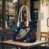 Cosmic Pattern Tote Bag for Daily Commute Casual Shoulder Bag Stylish Shopping Purse